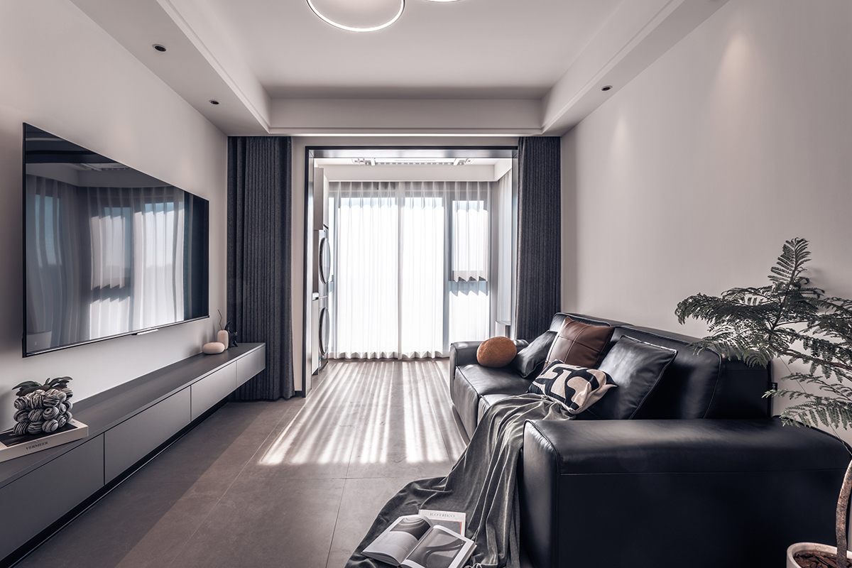觀泓雅苑新房裝修，簡約黑白灰搭配有品質(zhì)