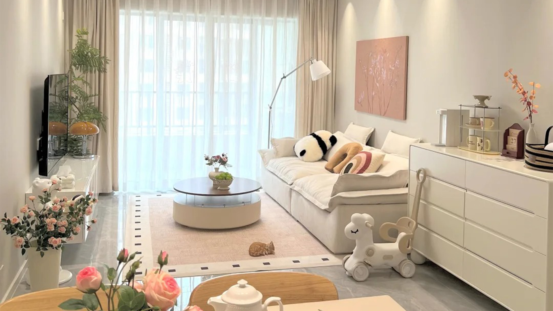 80平奶油風(fēng)小窩，溫柔治愈空間速寫(xiě)